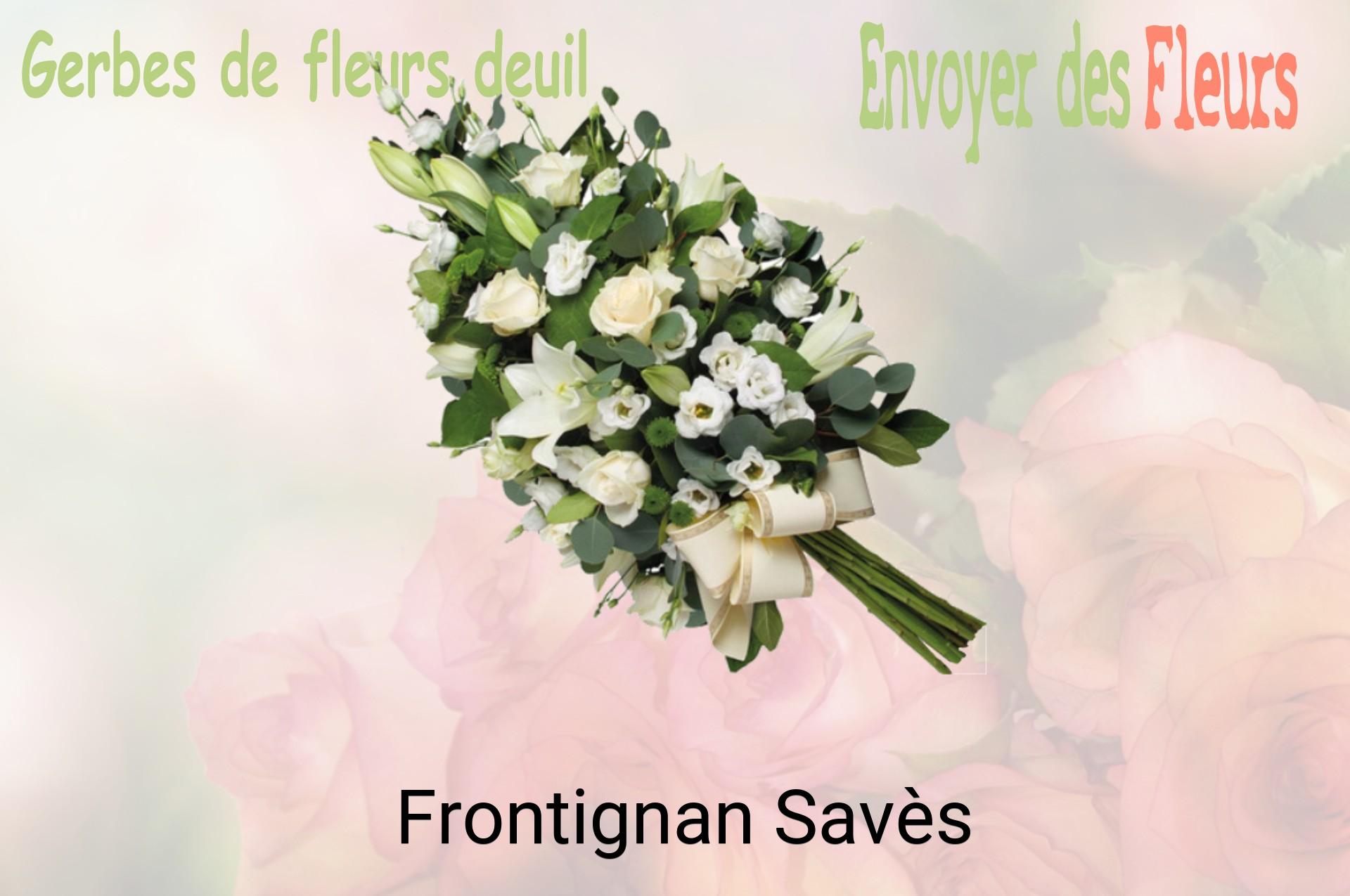 Gerbe de fleurs de deuil livrée à Frontignan-Savès